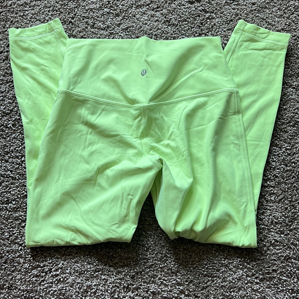 Lime green lululemon align leggings size 8